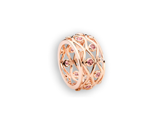 Juwelier Wilm Rotgold-Ring aus Hamburg mit Diamanten Turmalinen