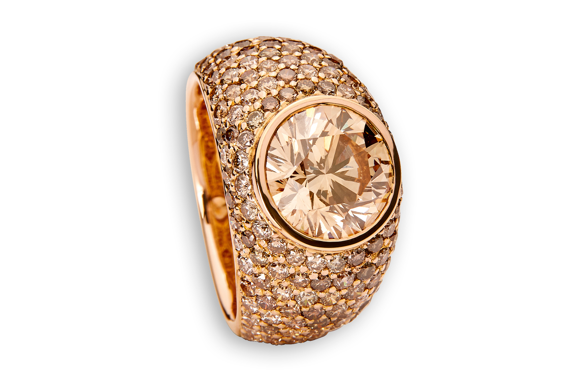 Exklusiver Diamant-Ring aus Roségold. Erhältlich bei Juwelier Wilm Hamburg