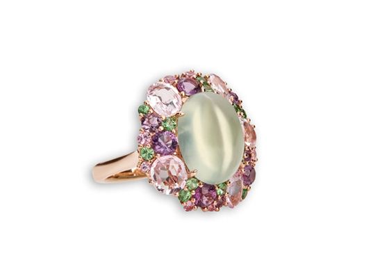 Roségold Ring mit farbigen Edelsteinen in Hamburg kaufen, bei Juwelier Wilm, Ballindamm