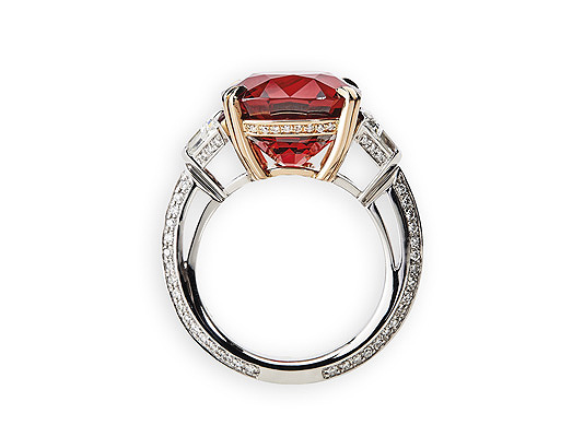 Spinell Ringe Burma granatapfelrot & Diamanten vom Hamburger Juwelier Wilm kaufen